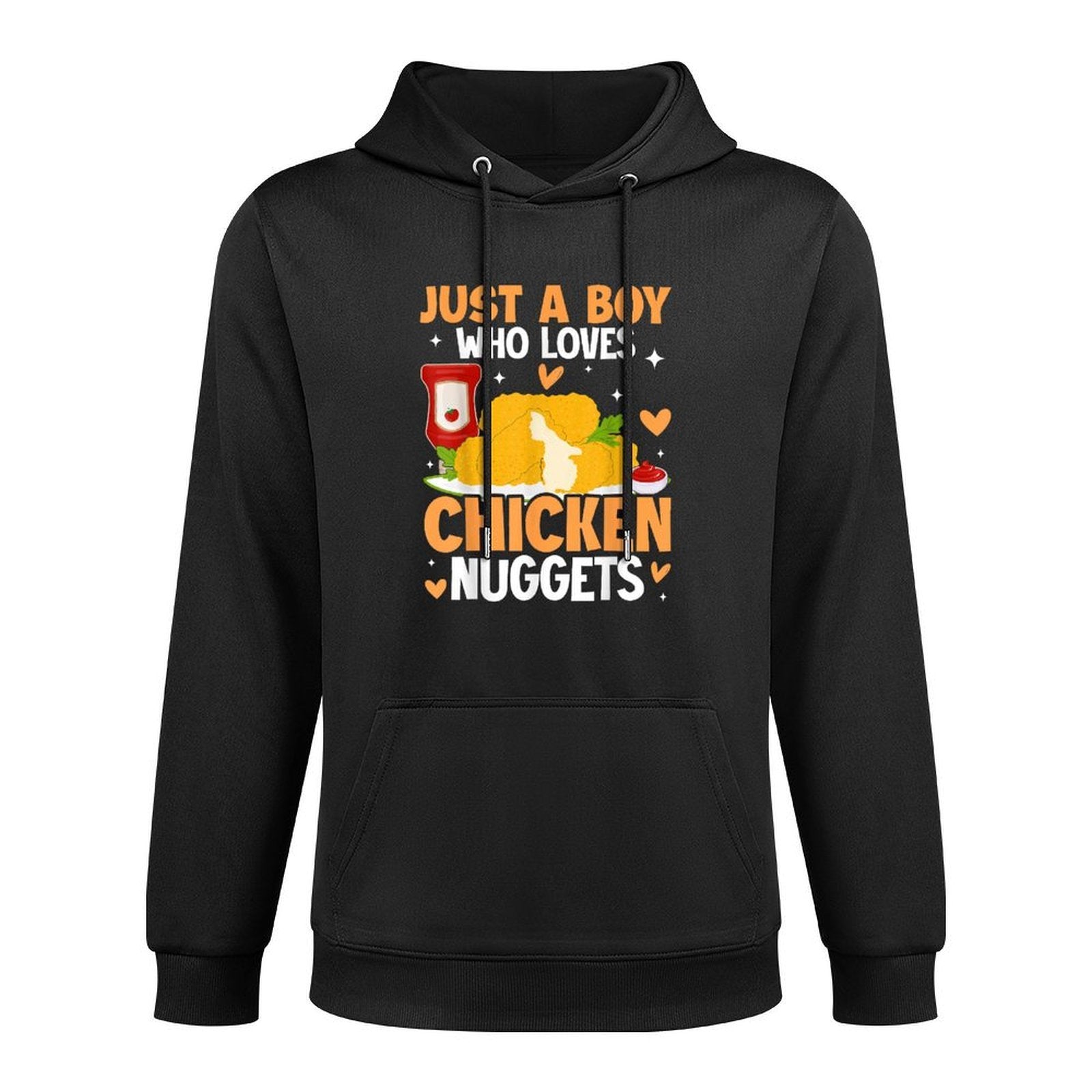 Just A Boy Who Loves Chicken Nuggets Funny Chicken Nuggets Layering Staple Hoodie