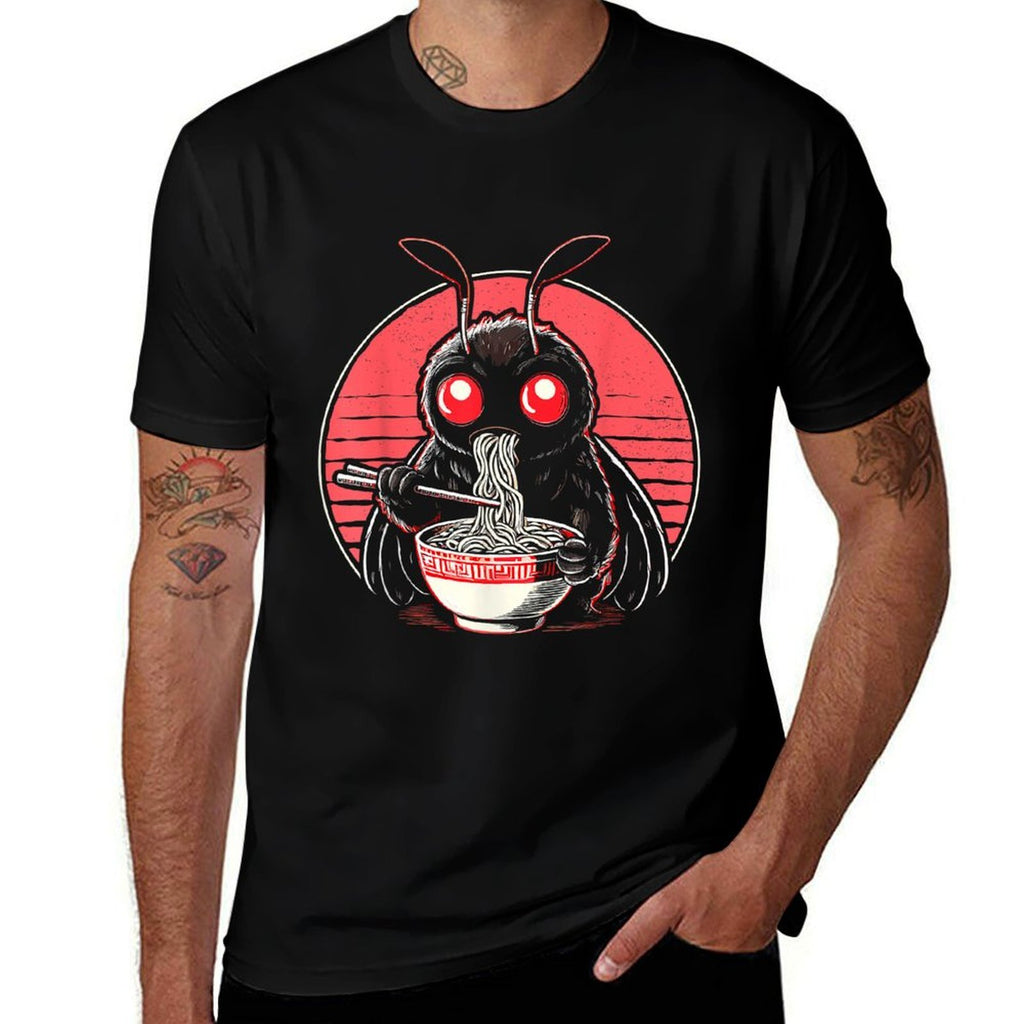 Retro Mothman Ramen Kawaii Japanese Noodles Comfortable T-Shirt