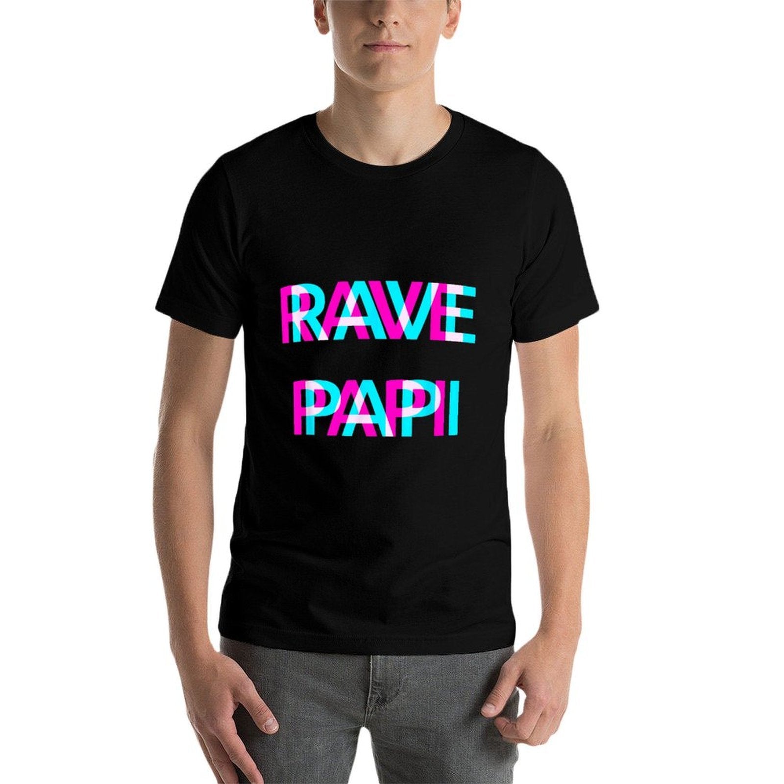Rave Papi Techno EDM Music Festival Father Dad Raver  Stretchy T-Shirt
