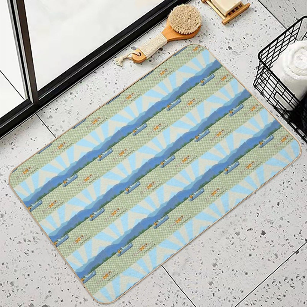 MYSWIM Fresh Water Lake Swimming (female Swimmer)  Long-Lasting Bath Mat