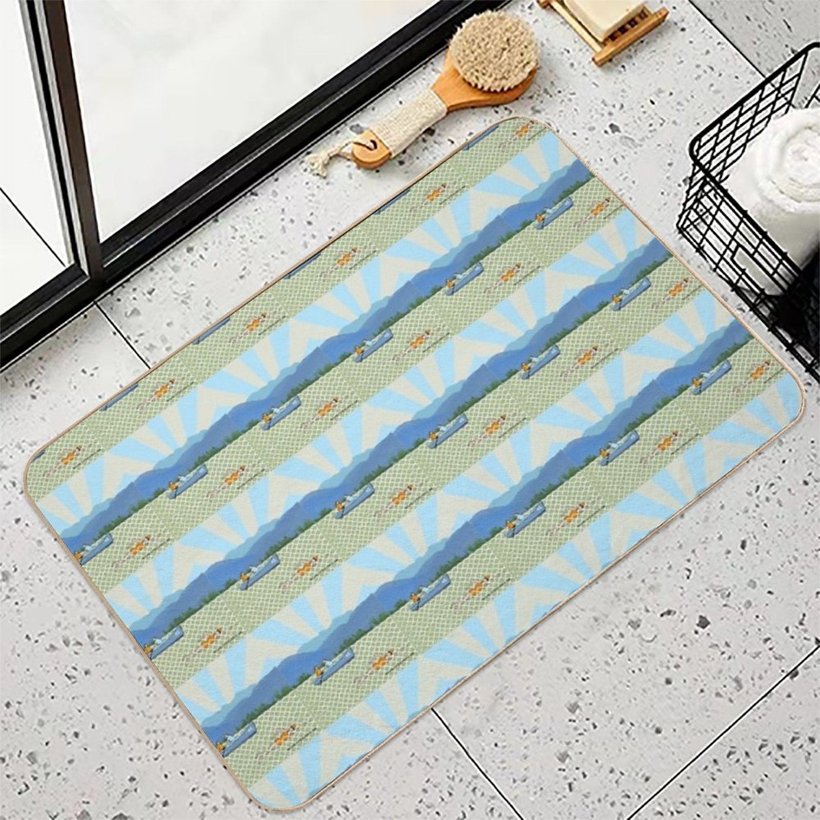 MYSWIM Fresh Water Lake Swimming (female Swimmer)  Long-Lasting Bath Mat