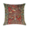 Antique Persian Rug Bird Tree Flowers Ca. 1600 Print Soft Hidden Zipper Throw Pillow