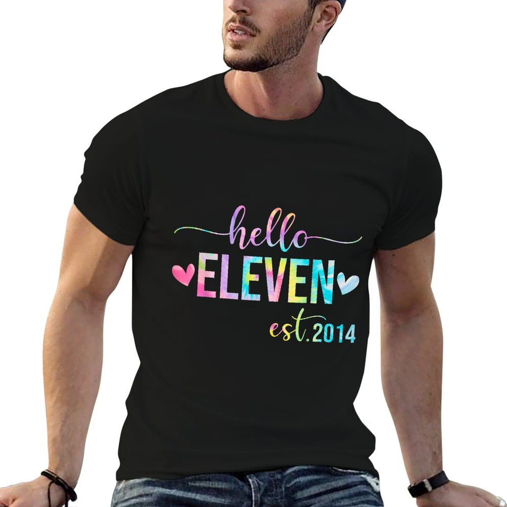 Hello Eleven Est 2014 11 Years Old 11th Birthday Girls Boys  Affordable Price T-Shirt