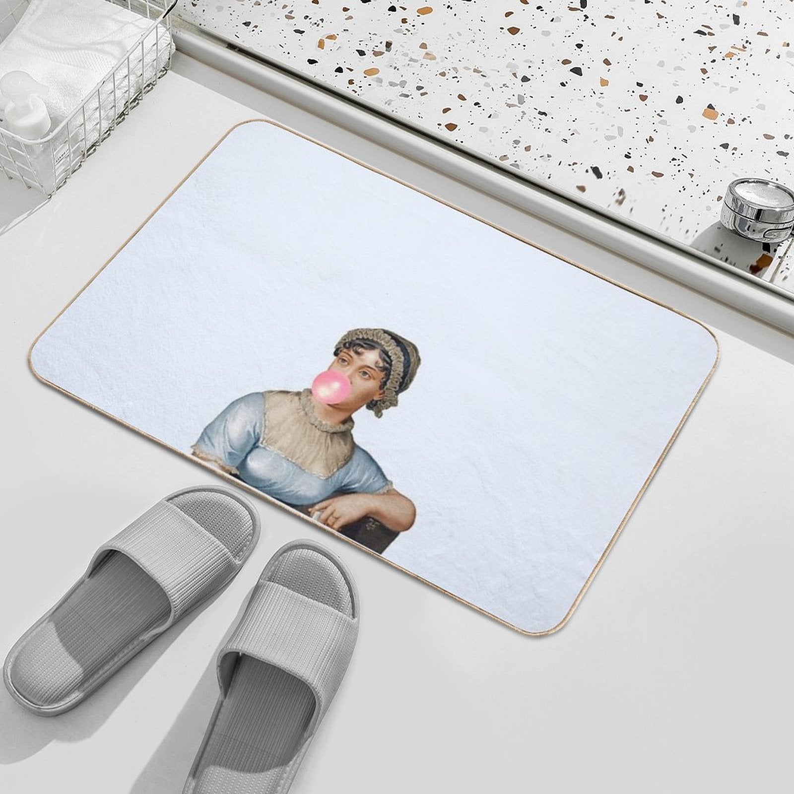 Jane Austen- Obstinate Headstrong Girl  Easy Maintenance Bath Mat