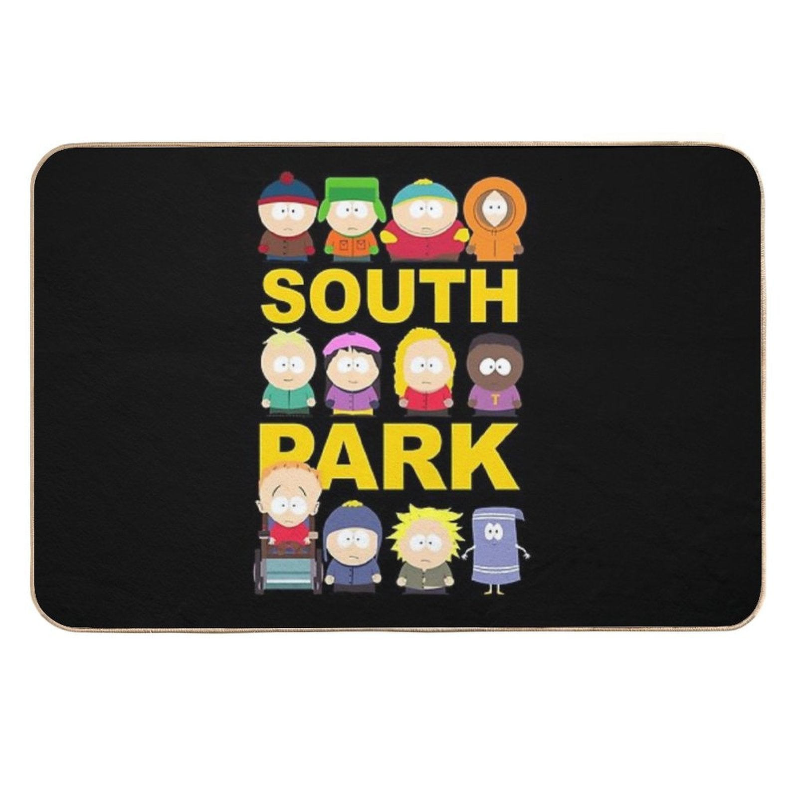 Text Color South Art Park Trey Parker Gift for Fans  Non-Slip Bath Mat
