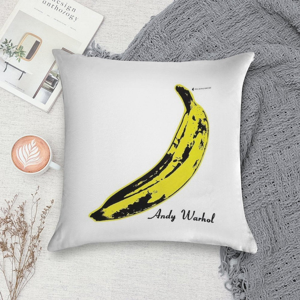 Andy Warhol Banana Velvet Underground Peel Slowly And See Soft Hidden Zipper Throw Pillow