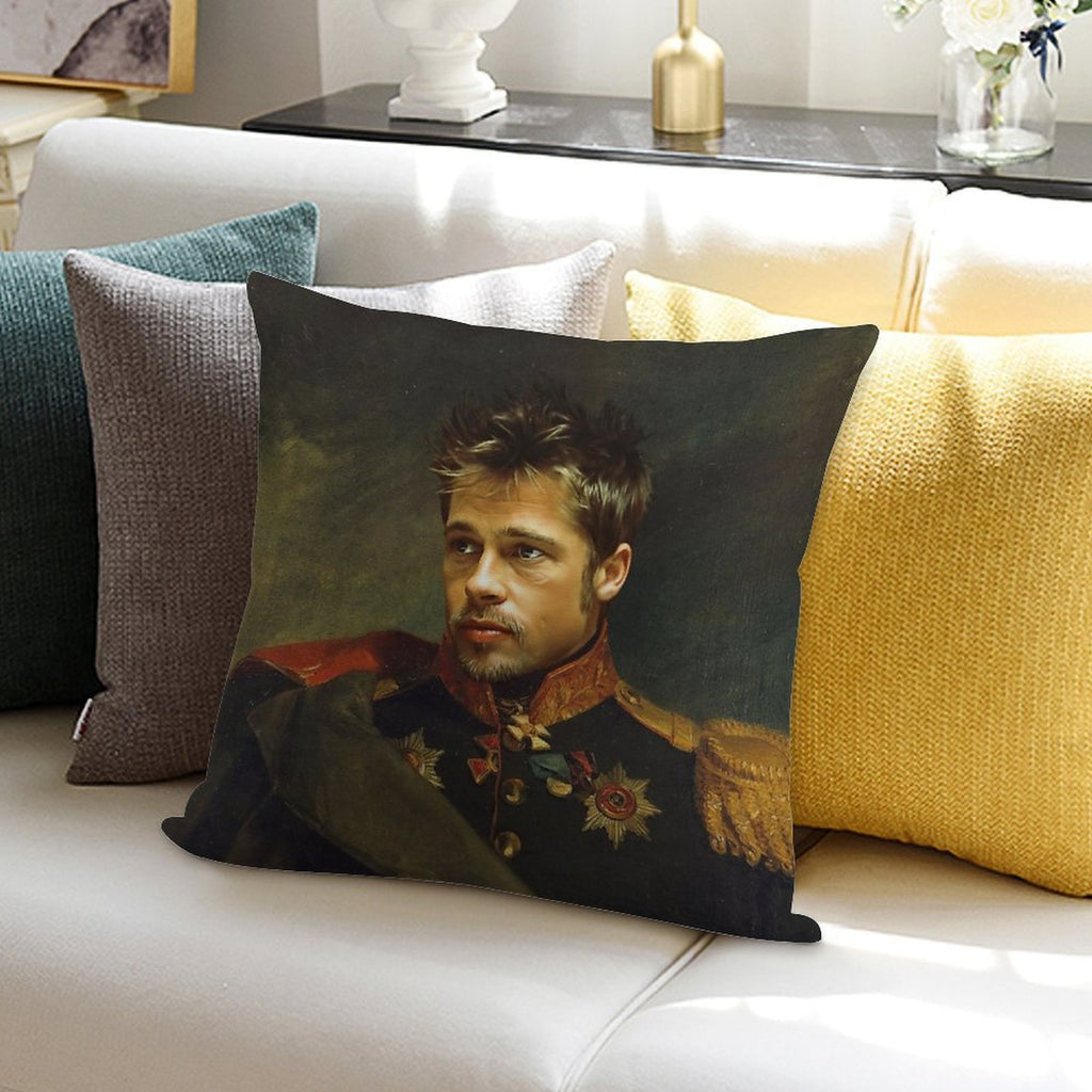 Brad Pitt - Replaceface Soft Warmth Comfort Throw Pillow