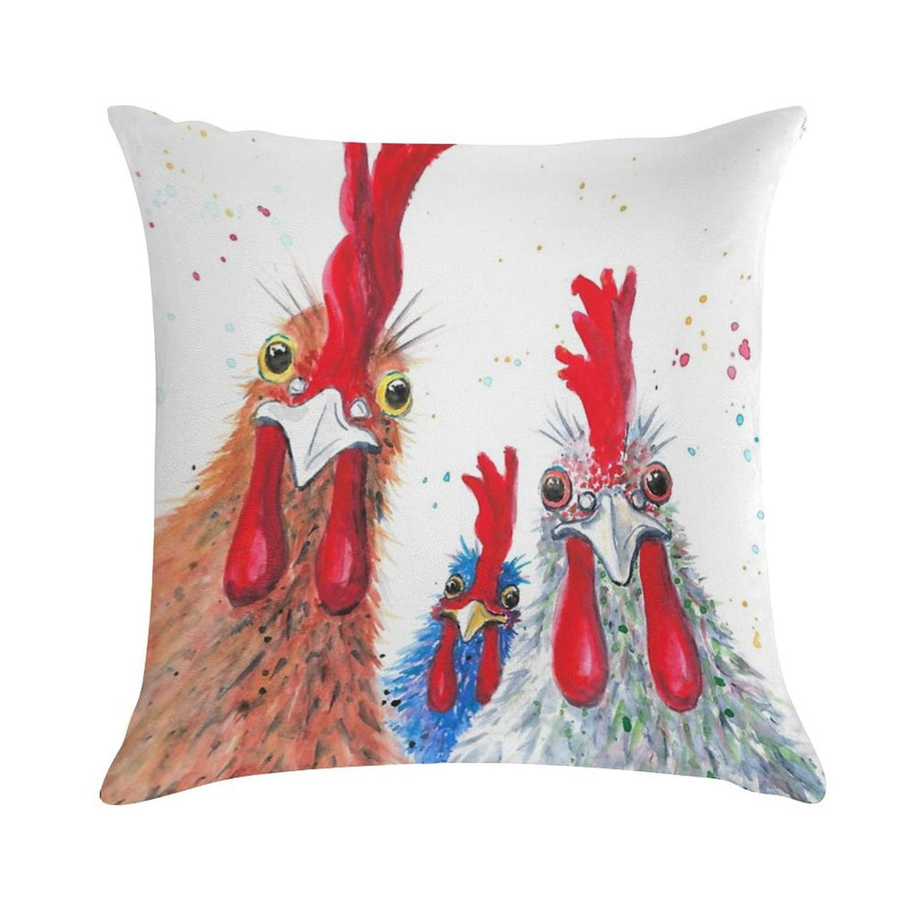 Chicken Ladies, Hen, Chicken, Rooster, Bird Soft Style Accent Throw Pillow