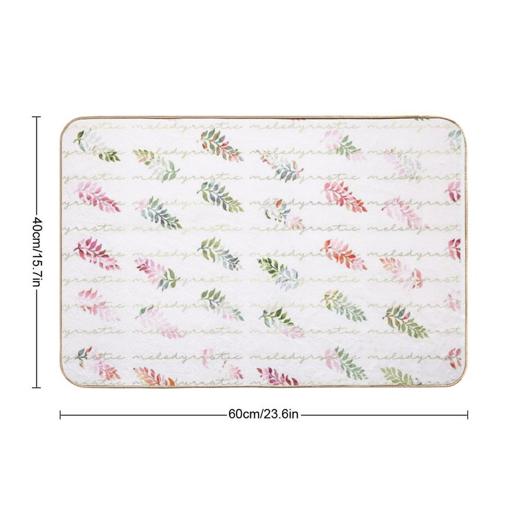 Romantic Background with Flowers  Slip-Resistant Bath Mat