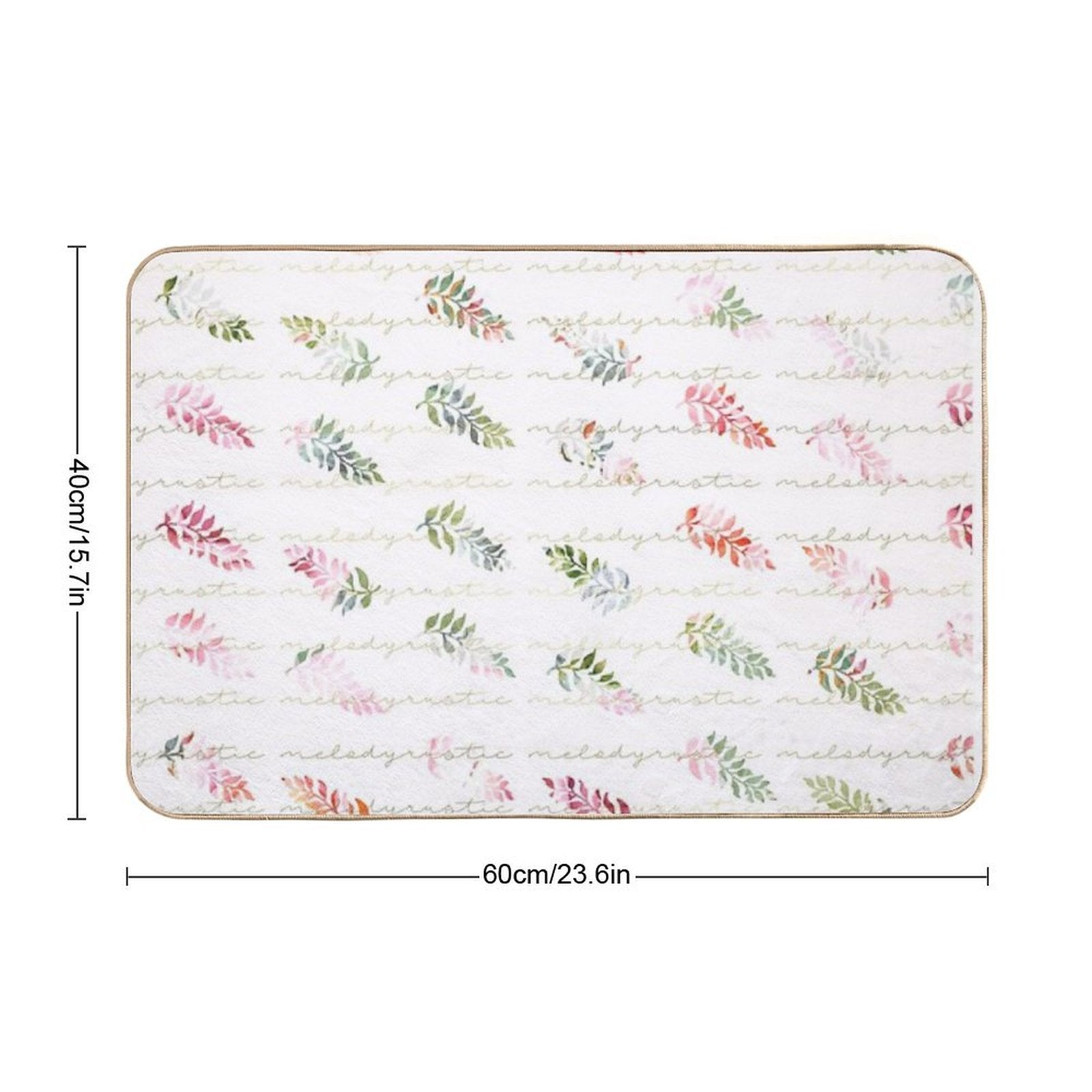 Romantic Background with Flowers  Slip-Resistant Bath Mat