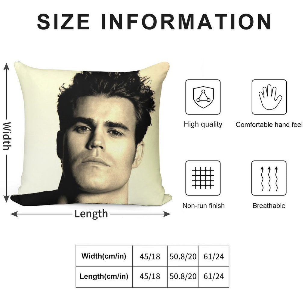 Paul Wesley GFY Soft High-Density Material Throw Pillow