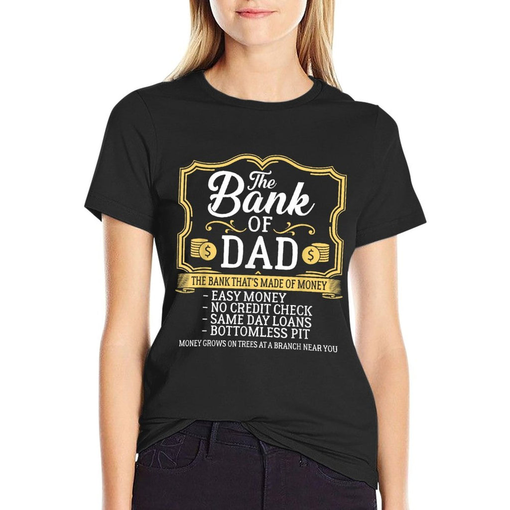 The Bank Of Dad Money Grows On Trees Fathers Day  Rolled Sleeves T-Shirt