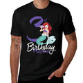 Disney The Little Mermaid Ariel 3rd Birthday Princess  Heathered Texture T-Shirt