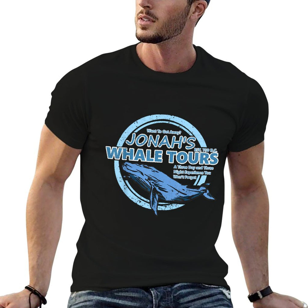 Christian Faith Bible Jonah Whale Tours, Whale Animal Ocean  Oversized Silhouette T-Shirt