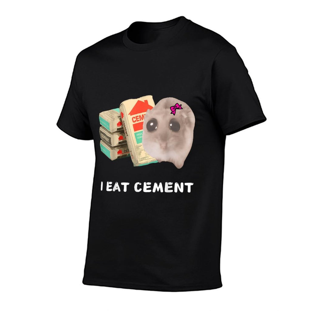 I Eat Cement Sad Hamster Meme Internet Memes Funny Memes Kid  High-quality Stitching T-Shirt
