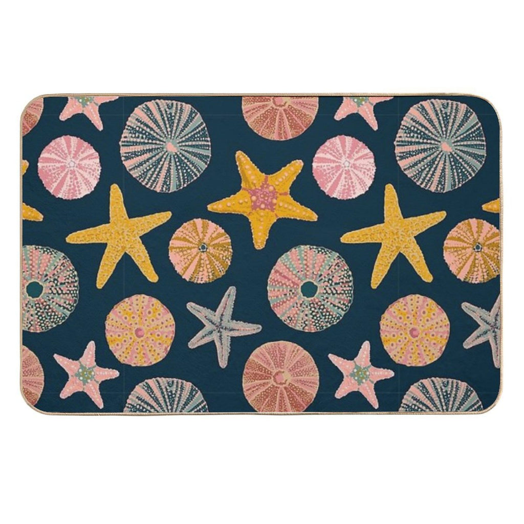 Urchins Beach Print  Odorless Bath Mat