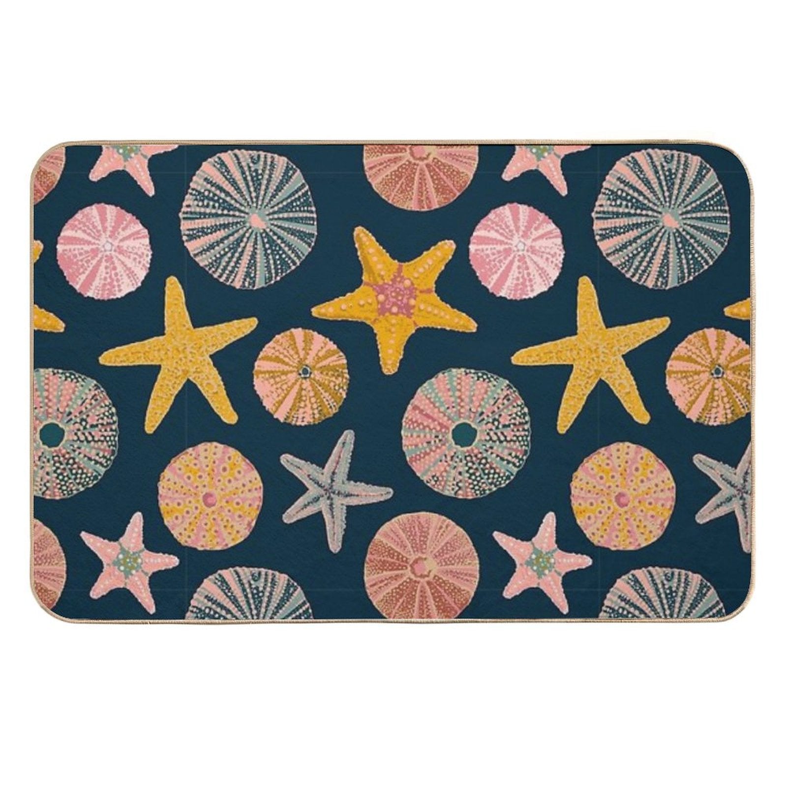 Urchins Beach Print  Odorless Bath Mat