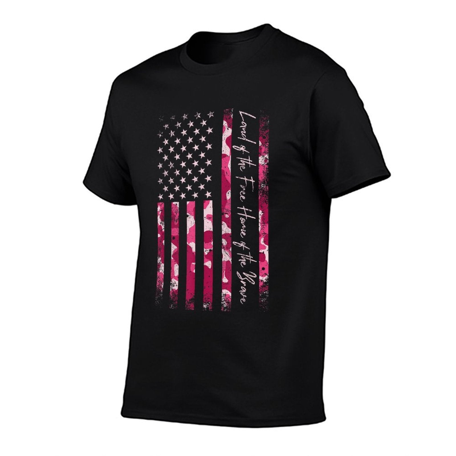 Pink Camo USA Military Camouflage Distressed Grunge Comfortable T-Shirt