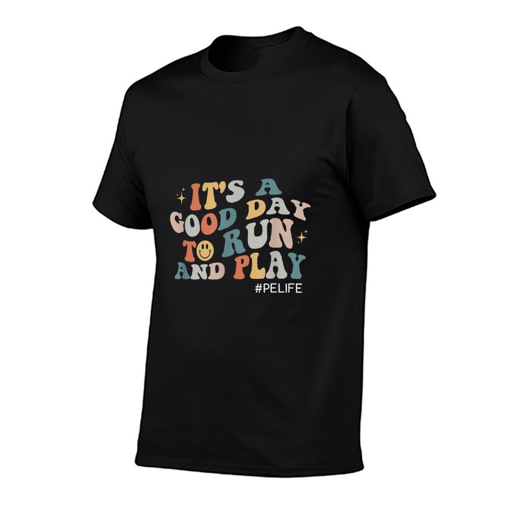 Its A Good Day To Run And Play PE Teacher Physical Education  Heathered Texture T-Shirt