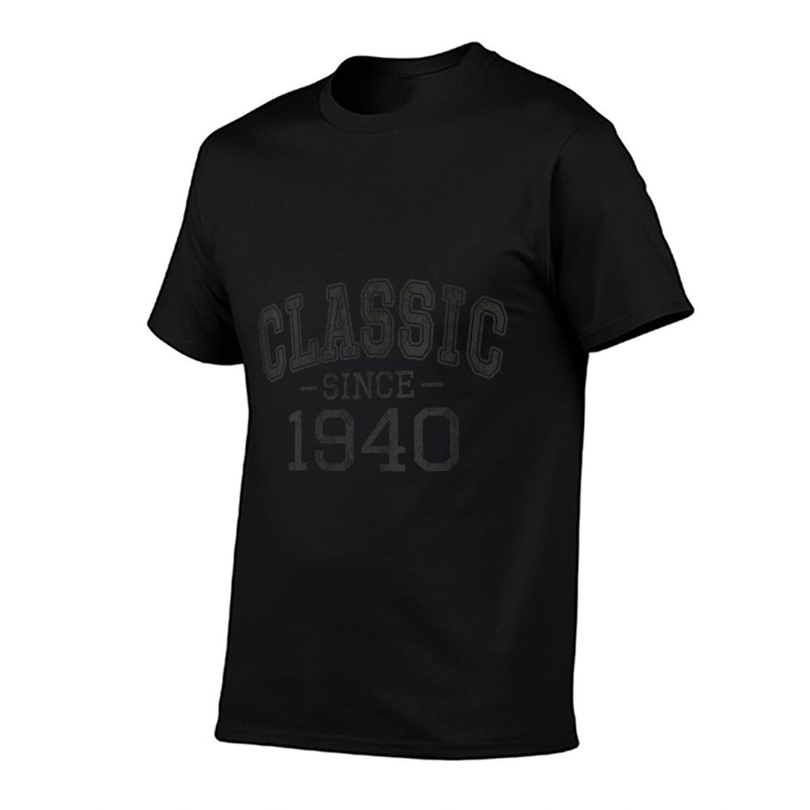 Womens Classic Since 1940 Vintage Style Born in 1940 Birthday Gift  Ribbed Collar T-Shirt