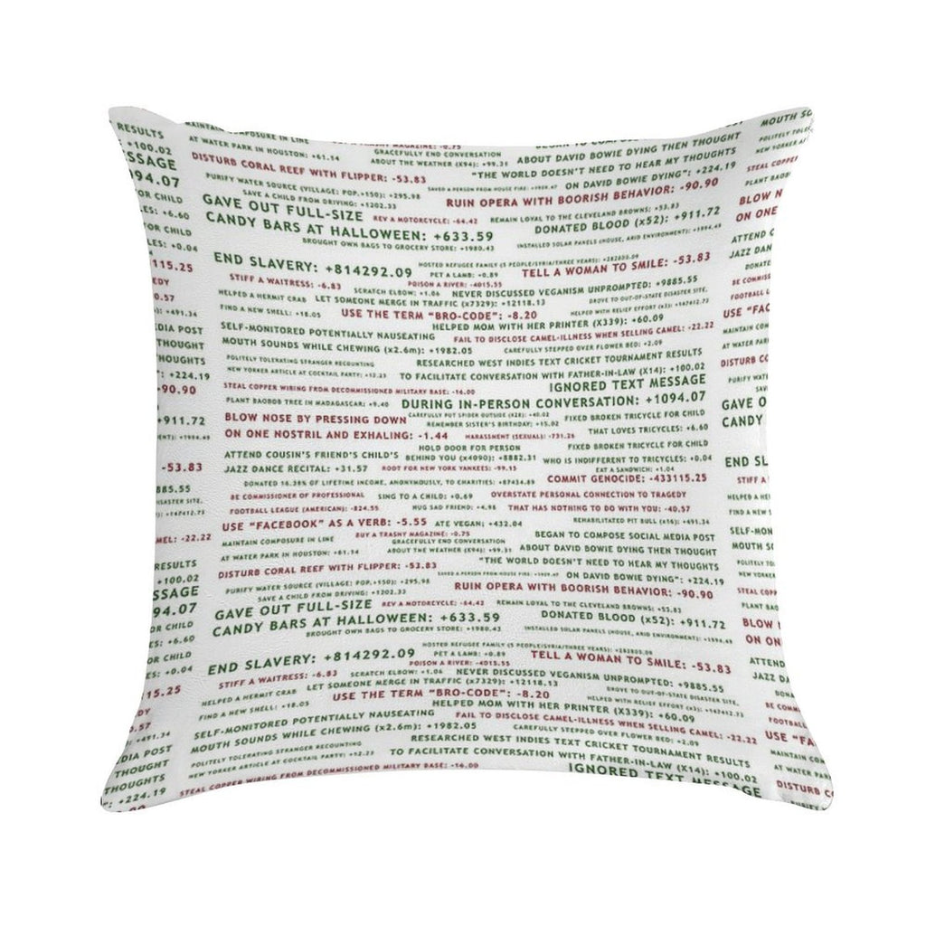 Point System The Good Place Soft Short Plush Fabric Throw Pillow