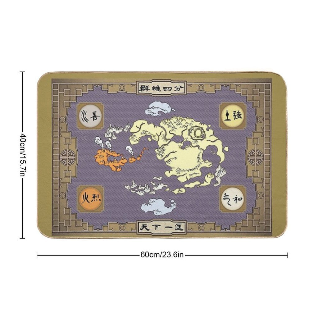 Avatar Map Colored  Dirt-Trapping Bath Mat
