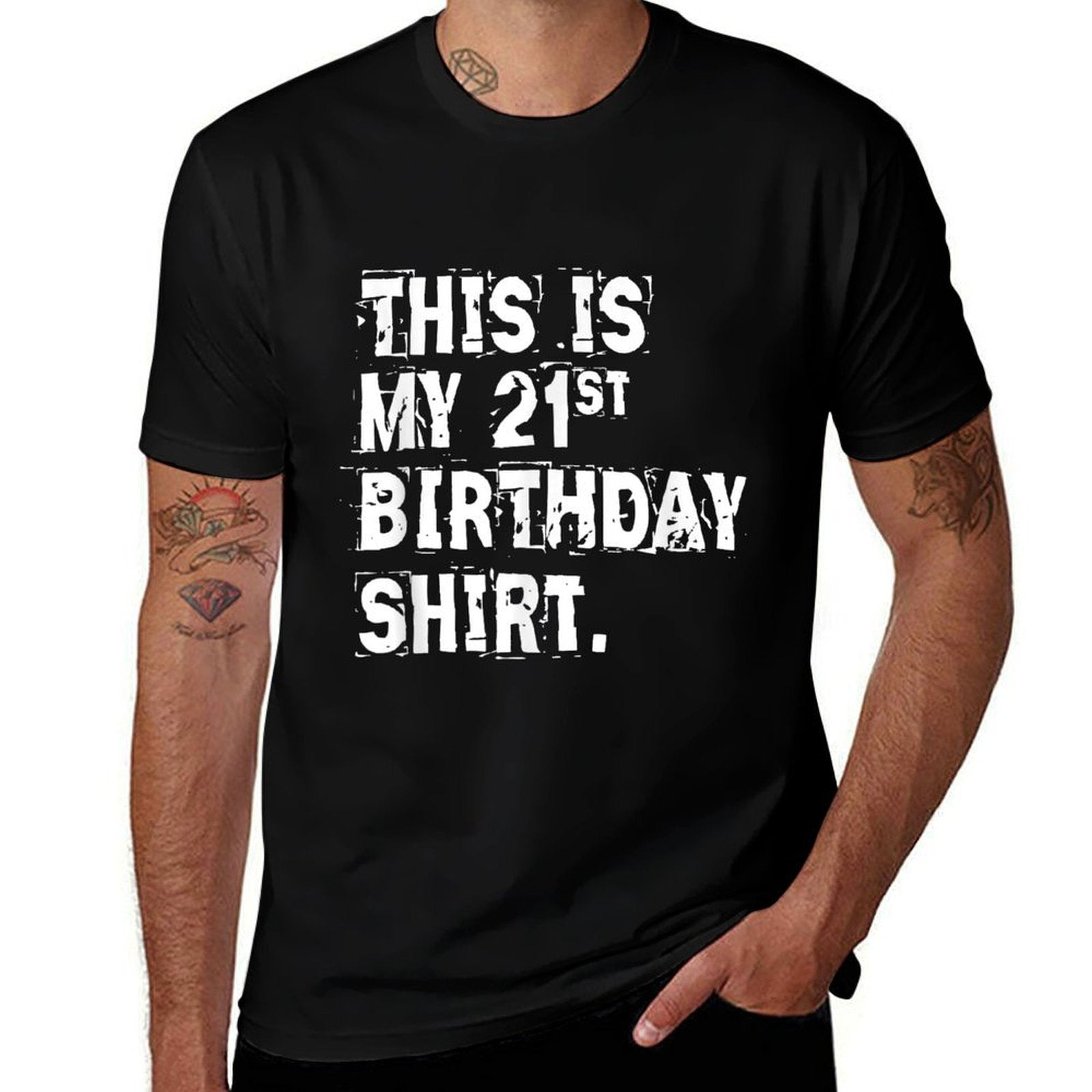 This Is My 21st Birthday Shirt, Funny Sarcastic T-shirt  Summer-ready Fabric T-Shirt