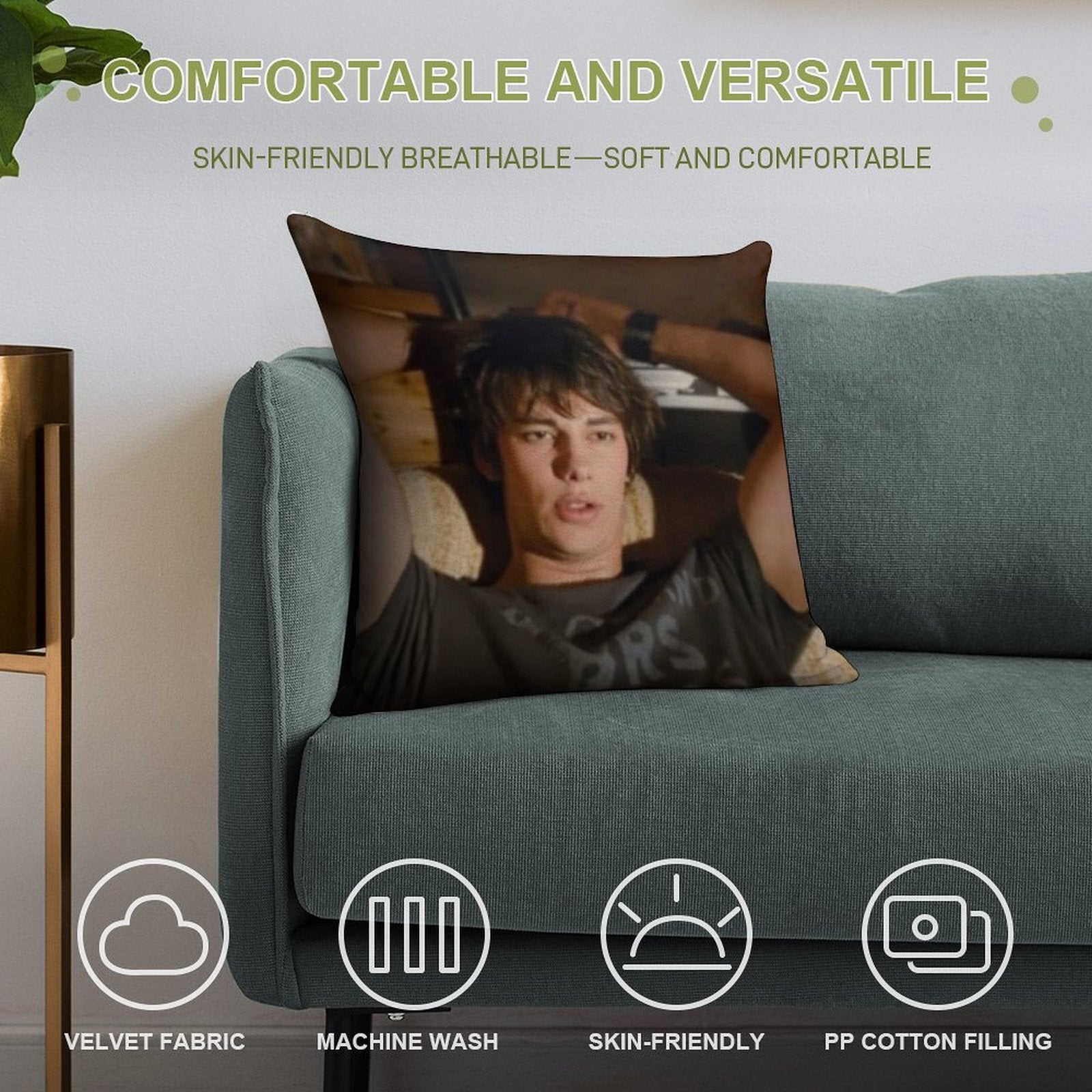 Rodrick. Soft High-Density Material Throw Pillow