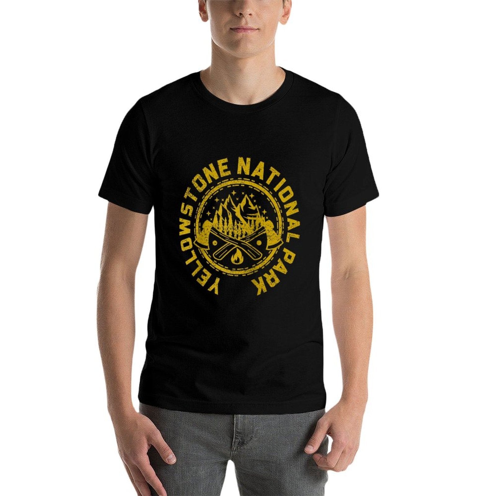 Twilight Mountain Views Yellowstone National Park Raglan Baseball  Quick-drying T-Shirt