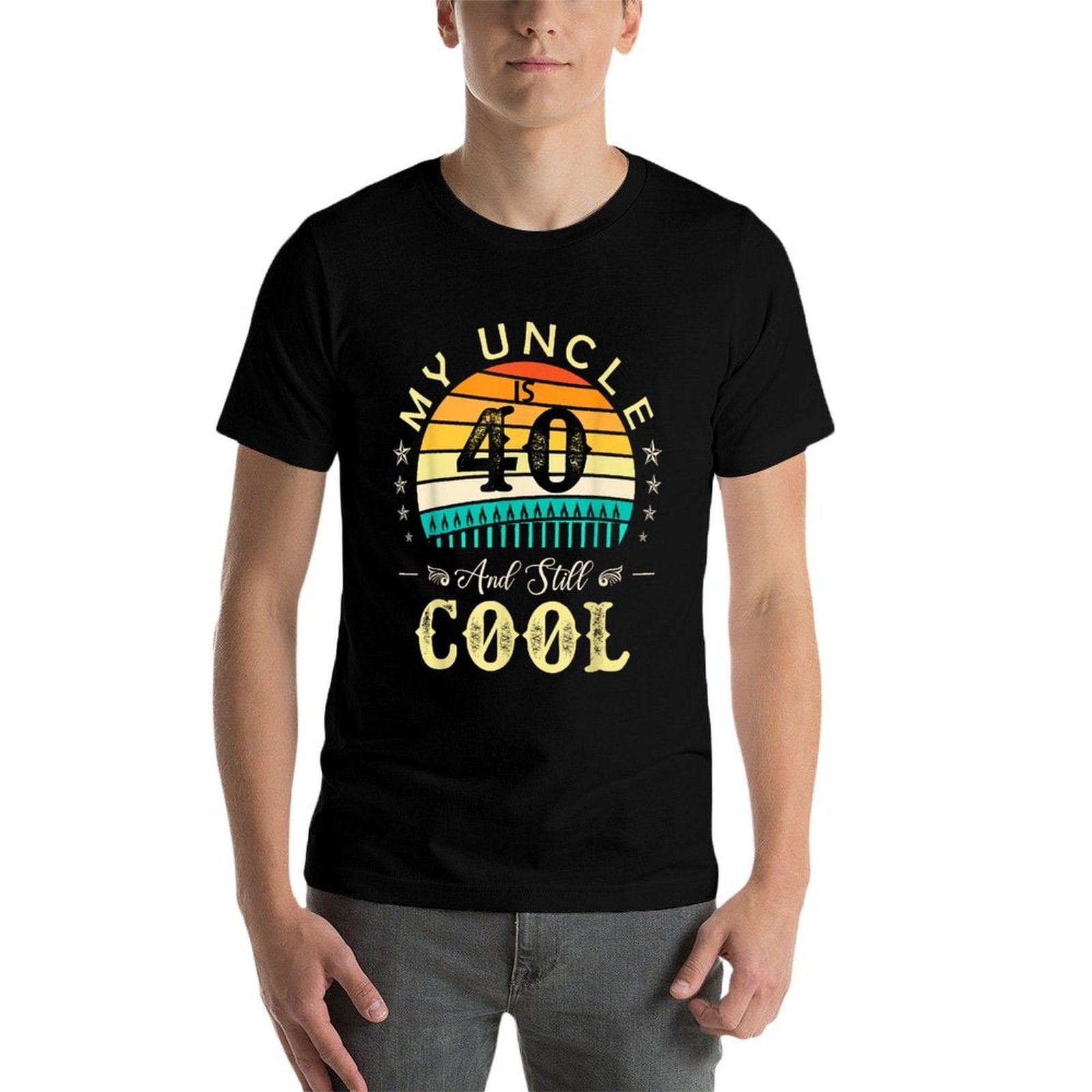 40th Birthday My Uncle Is 40 And Still Cool Retro Vintage  Wrinkle-resistant T-Shirt