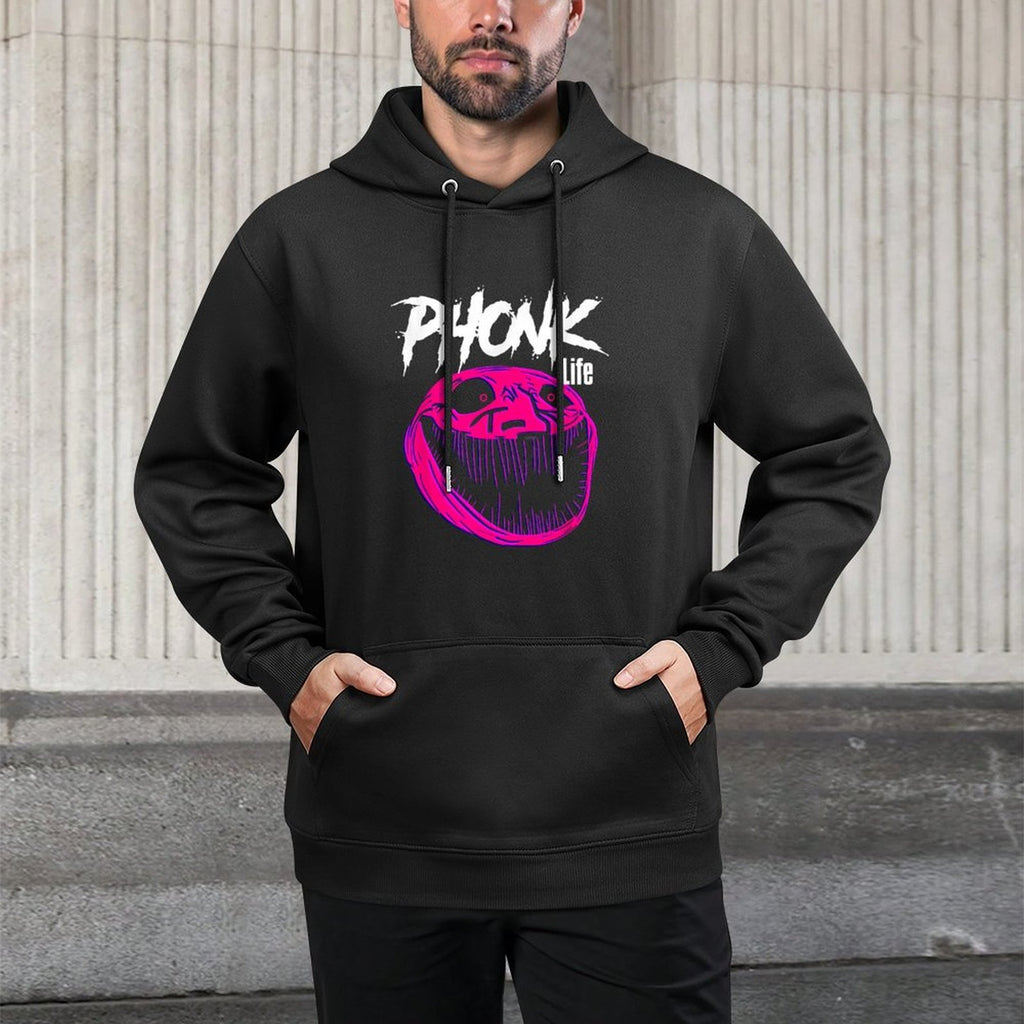 Meme Scary Troll Sigma Phonk Adjustable Hood Hoodie
