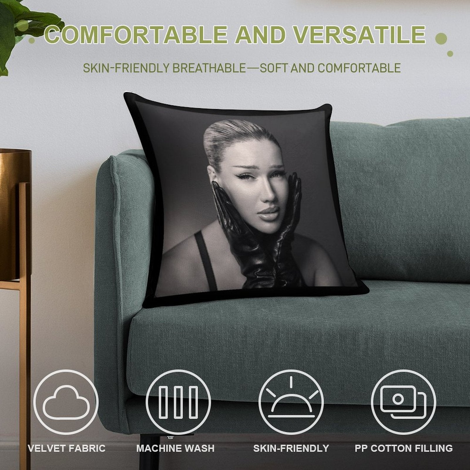 Shirin David - BBR Soft Fade-Resistant Throw Pillow