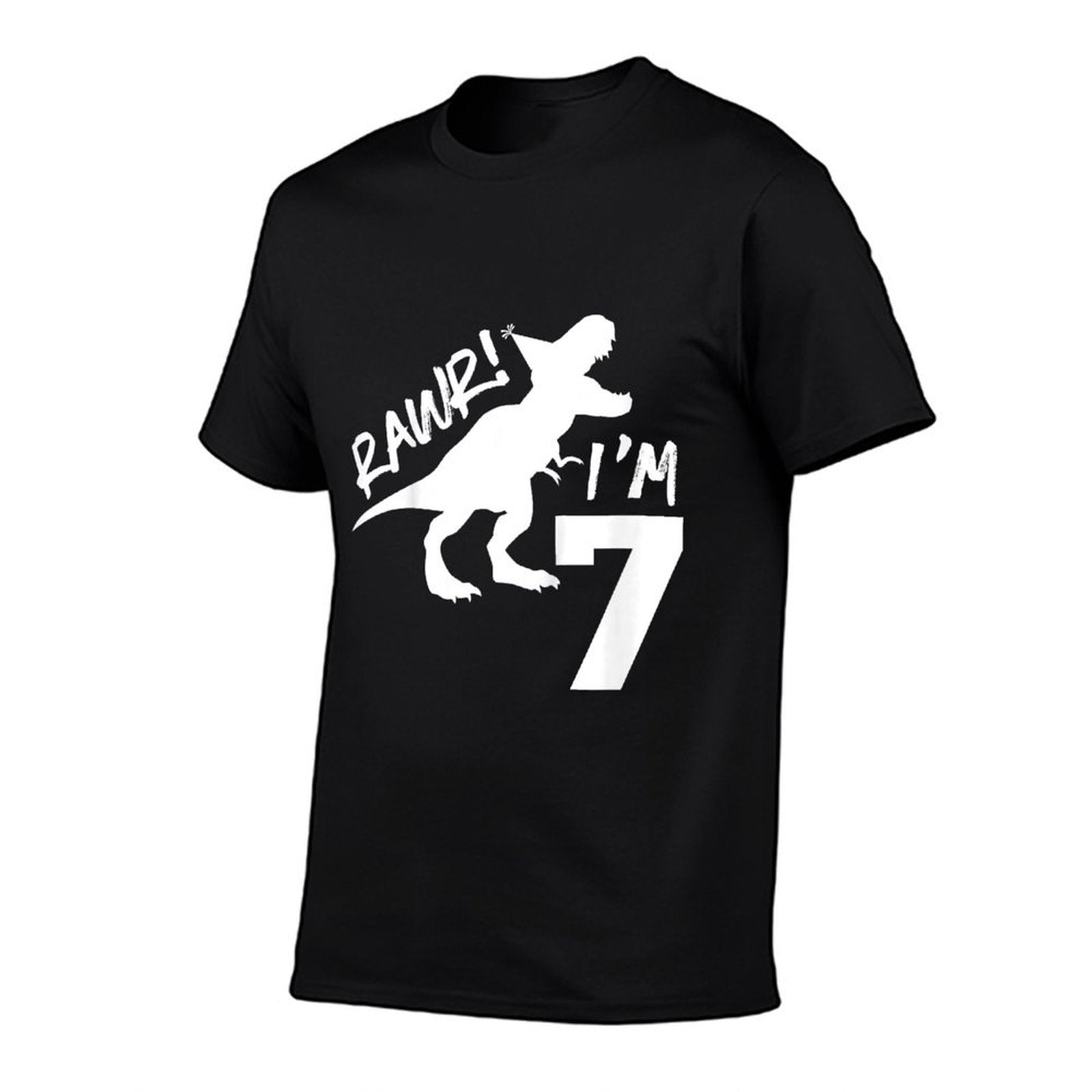 Kids Rawr I'm 7 Dinosaur Seventh Birthday Boy 7th Roar Year Old  Affordable Price T-Shirt