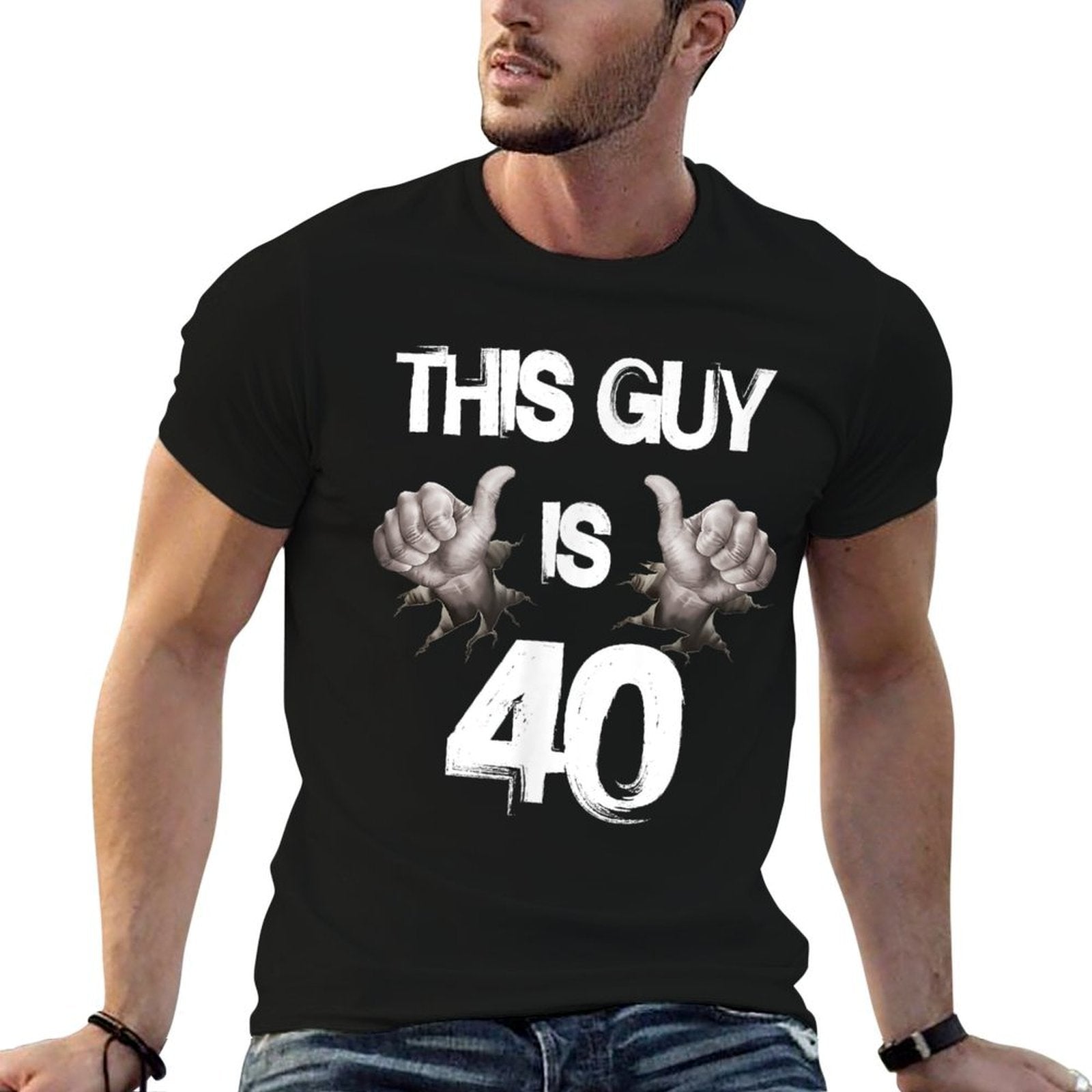 This Guy Is 40 Funny 40th Birthdays for Men And Women  Stretchy T-Shirt