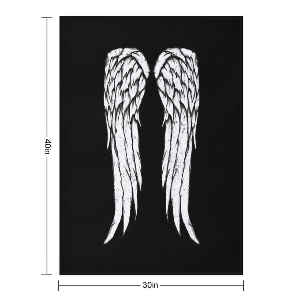 Daryl Dixon Wings - Zombie Compact Throw Blanket
