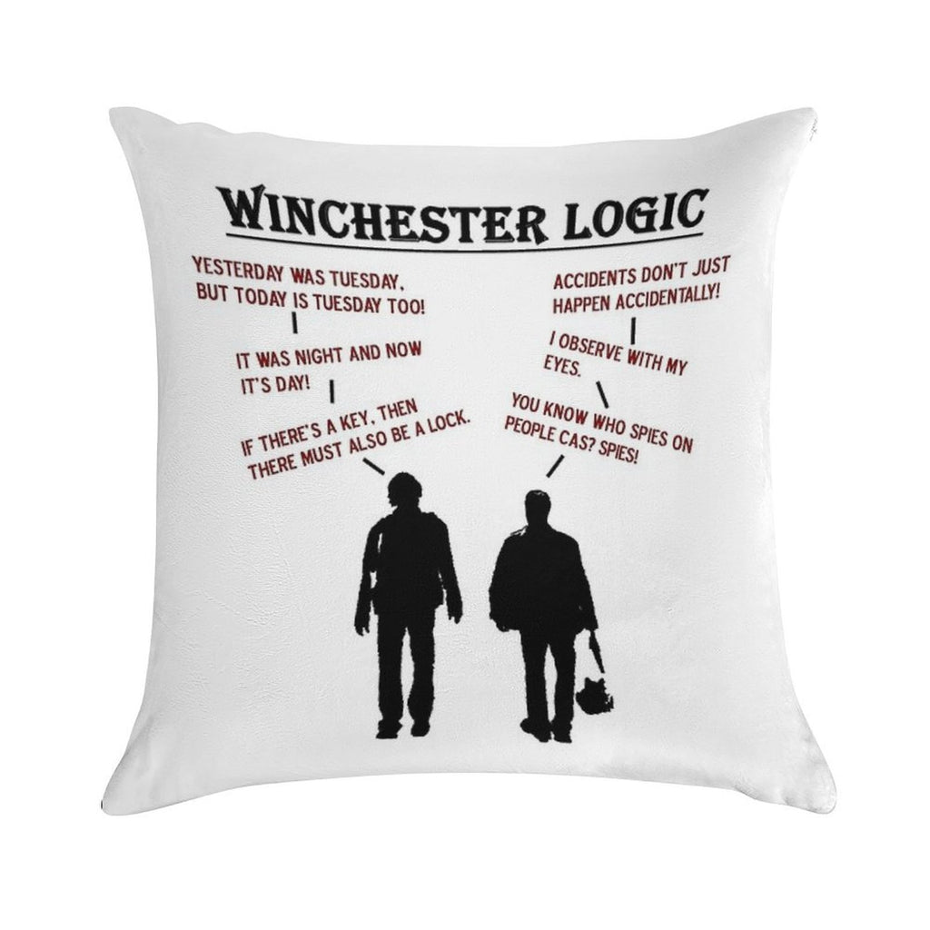 Supernatural Winchester Logic Soft High-Density Material Throw Pillow