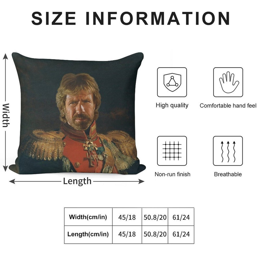 Chuck Norris - Replaceface Soft Easy Maintenance Throw Pillow