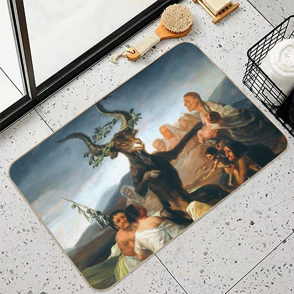 Francisco Goya The Sabbath of Witches  Easy Maintenance Bath Mat