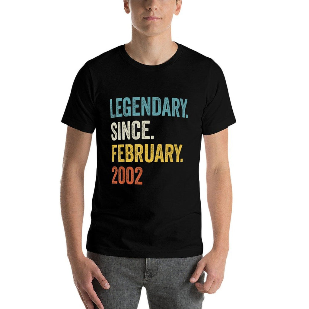 21 Years Old Legendary Since February 2002 21st Birthday  Oversized Silhouette T-Shirt