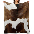 Minimalistic Cattle Cow Anti-pilling Throw Blanket