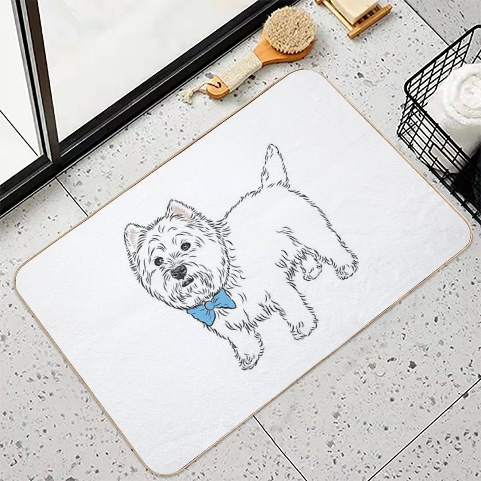 My Little Westie  (please Message Me BEFORE You Order to Add Your Own Name)  Slip-Resistant Bath Mat