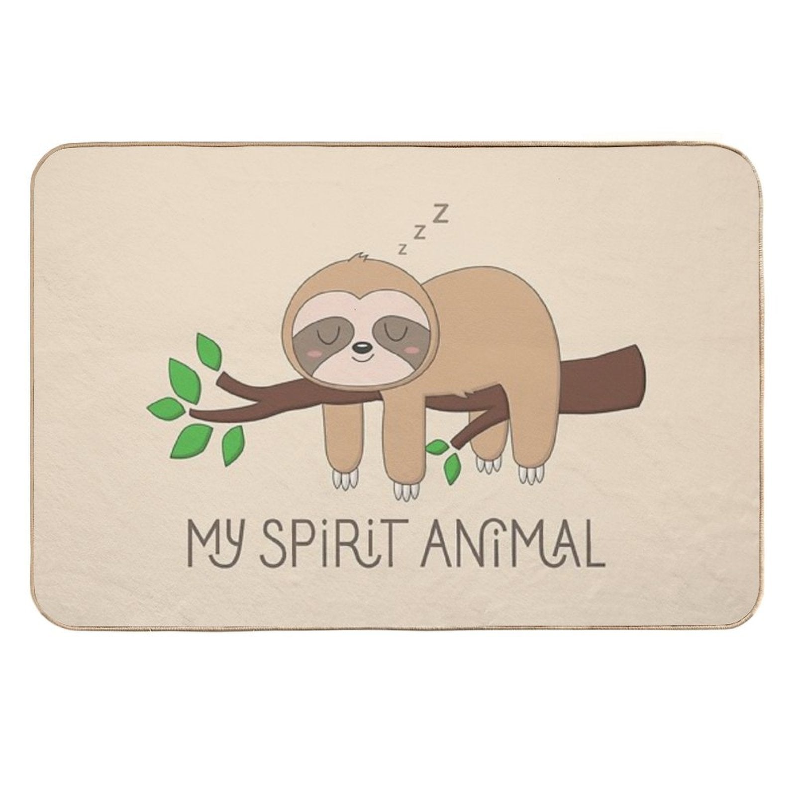 Sloth, My Spirit Animal  Repositionable Bath Mat