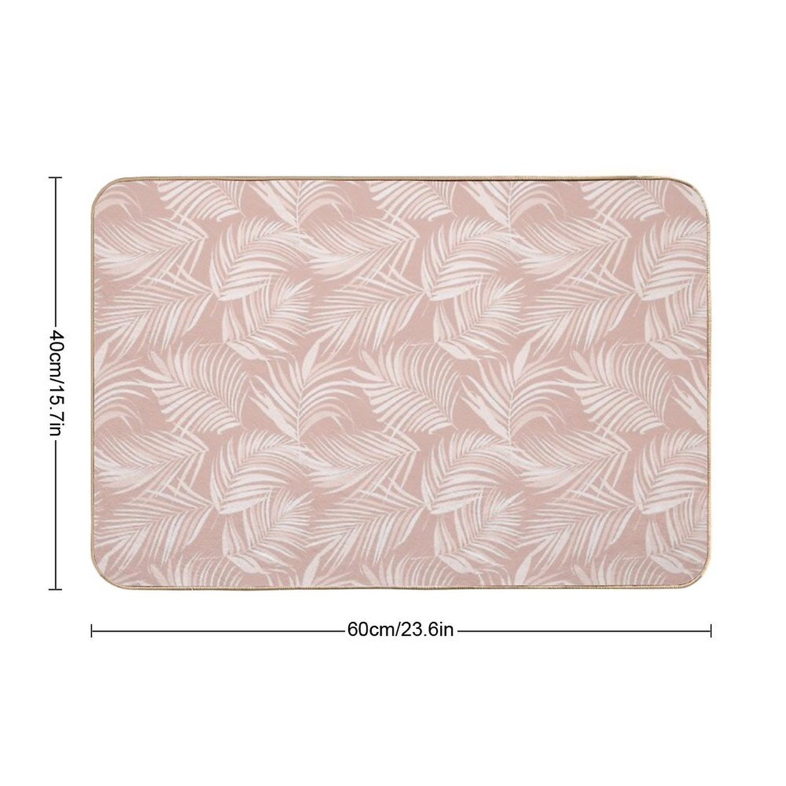 Palm Leaf Seamless Pattern  Absorbent Bath Mat