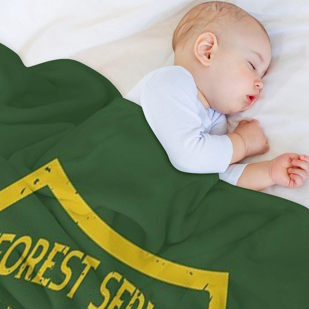 Forest Service Vintage Emblem Compact Throw Blanket