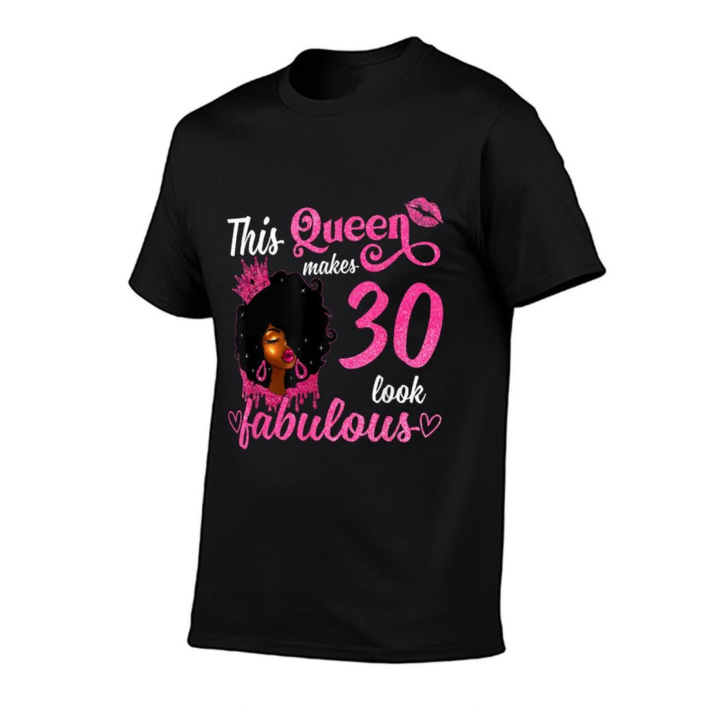 This Queen Makes 30 Look Fabulous 30th Birthday Queen Afro  Slim-fit Cut T-Shirt