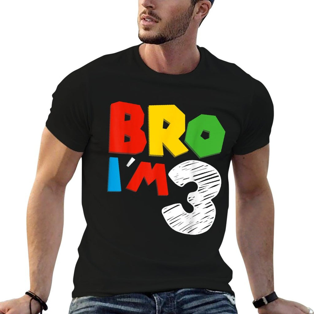 Bro I’m 3 Year Old Kids 3rd Birthday Boy  Versatile T-Shirt