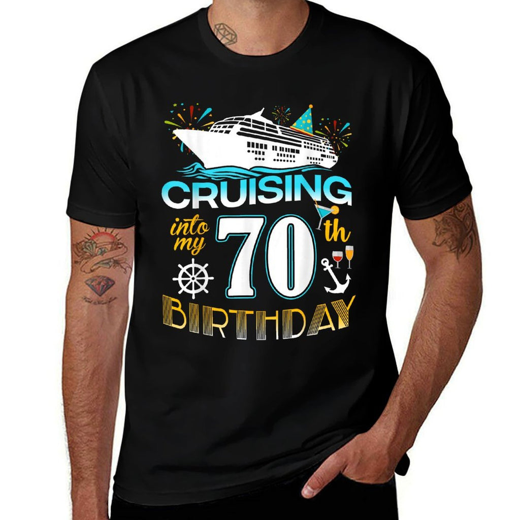 Cruising Into My 70 Year Old Birthday Crew 70th Cruise Bday  Soft T-Shirt