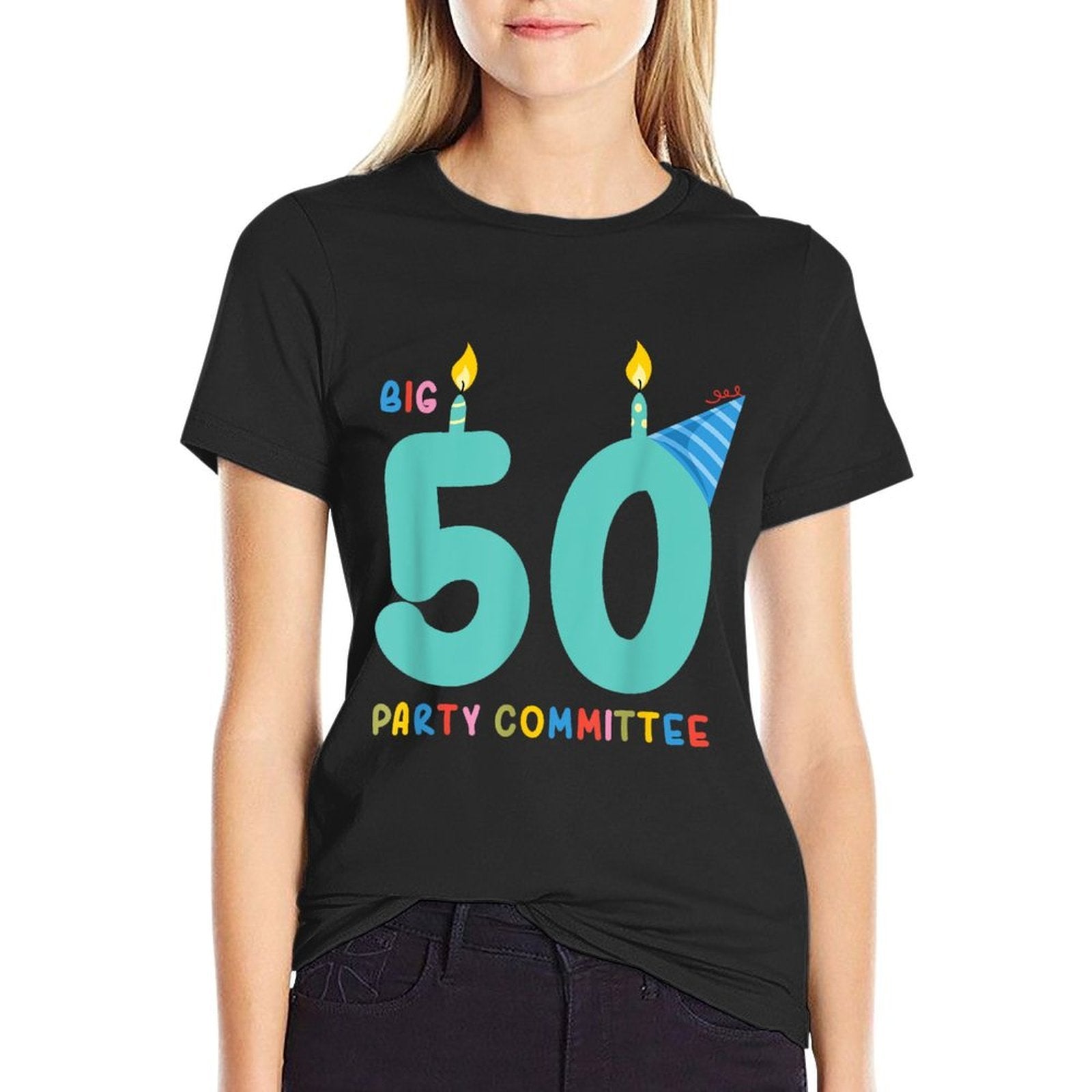 Big 50 Party Committee Over The Hill 50th Birthday Party  Cotton T-Shirt