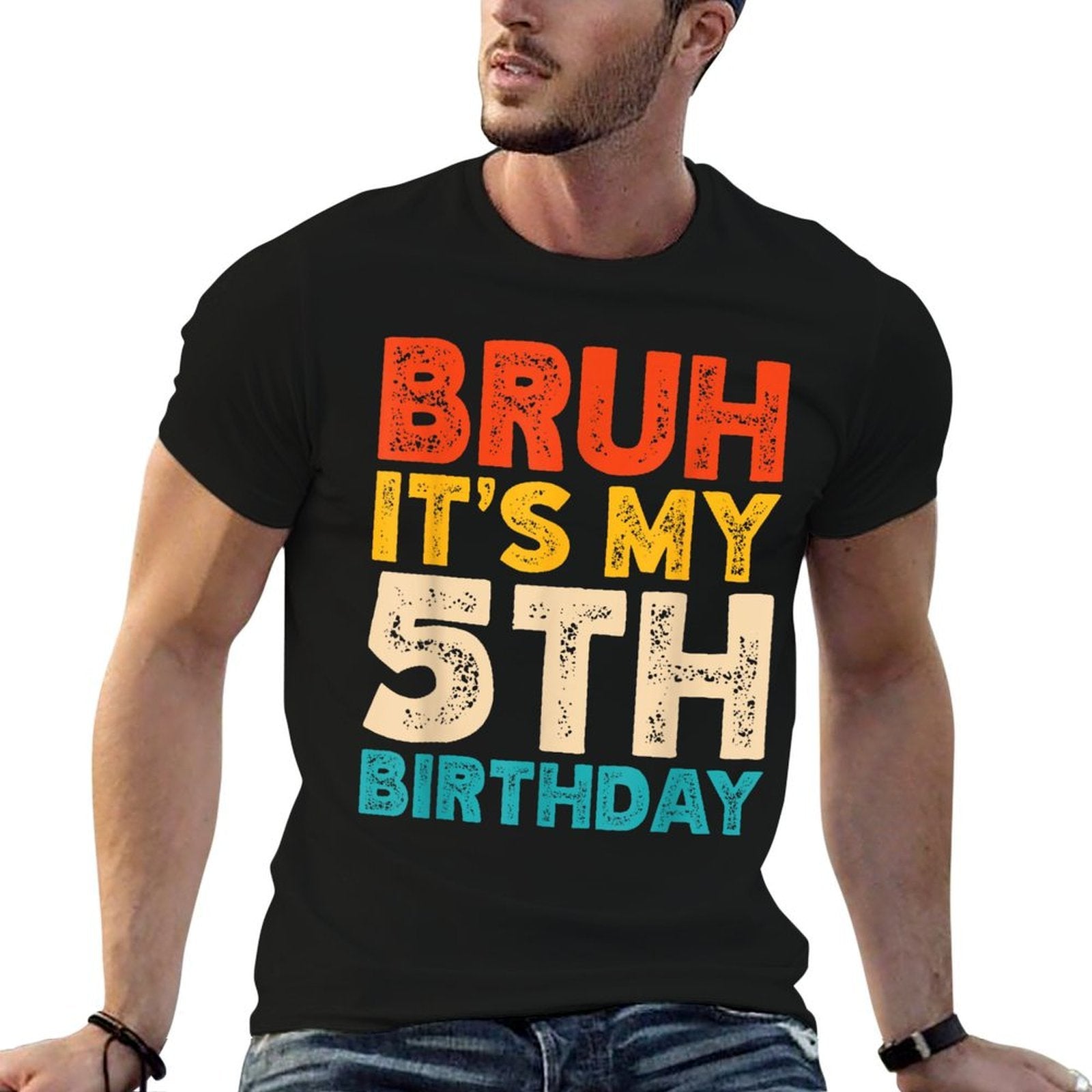 Bruh It's My 5th Birthday 5 Year Old Birthday  Easy-care T-Shirt