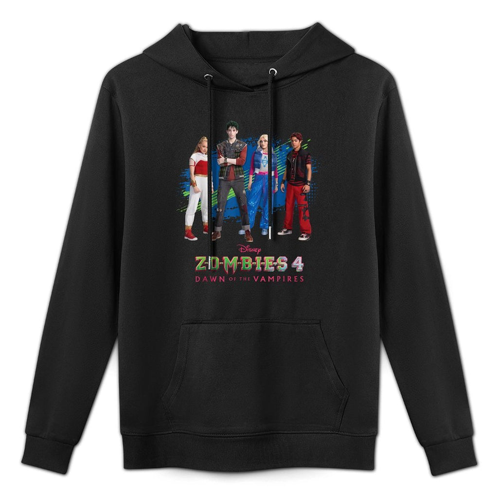Disney Zombies 4 Nova & Victor + Zed & Addison Official Logo Cotton-Polyester Blend Hoodie